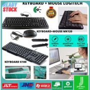 Mouse & Keyboard Komputer Logitech MK120 K100