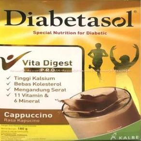 Promo Diabetasol Vita Digest Pro Susu untuk Diabetes Cappucino Kopi 180gr Terbatas