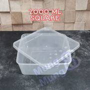 (25 PCS) Thinwall DM 2000Ml / Food Container DM 2000SQ / Kotak Makan 2000Ml