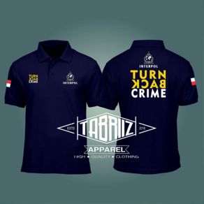 t-shirt kaos kerah POLO TURN BACK CRIME [INTERPOL]