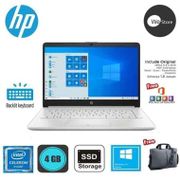 HP 14s CF2516TU [ Intel N4020/4GB/256GB SSD/Backlit KB/14"HD/Win10/Office Home Student ] Silver