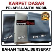 karpet dasar peredam lantai mobil mazda 2 bahan kulit berserat tebal - abu-abu