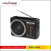【READY STOCK】 PROMO-Speaker Radio Portable Multifungsi Multi Band Advance RBS 809 - AM/ FM/ SW1/ SW2 4 BAND + Lampu Led - Daya 2 watt - 3i nch -SOS