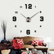 Jam Dinding Besar DIY Giant Wall Clock Quartz Creative Design 80-130cm (DIY-102) - Black