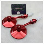 spion jalu bar end bulat race nui colour full cnc universal - merah