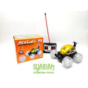 refire toys mainan anak rc car mobil stunt lampu remote control - kuning