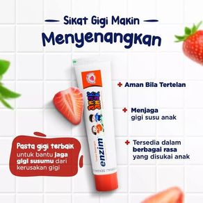 ENZIM Pasta Gigi Anak Strawberry 63gr Dan 42gr