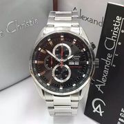 jam tangan pria alexandre christie original ac 6495 mc silver black