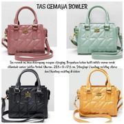 TAS GEMAYA BOWLER : BLACK / YELLOW / PINK / GREEN / MAROON : SOPHIE MARTIN PARIS OFFICIAL PROMO ORIGINAL SELEMPANG WANITA WOMAN BAG
