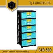 Napolly Lemari Kabinet Plastik 5 Susun / Plastic Cabinet - STB 500 BK1