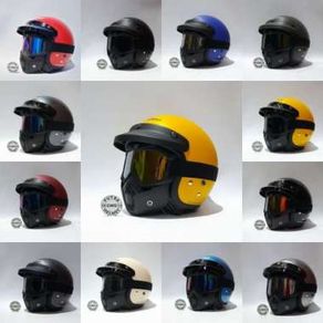 Paket Helm Cargloss Retro Google Mask