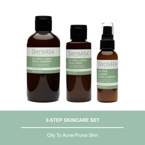 Sensatia Botanicals 3-Step Skincare Set - Oily to Acne-Prone Skin