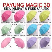 payung magic umbrella 3d / payung lipat ajaib motif keluar motif