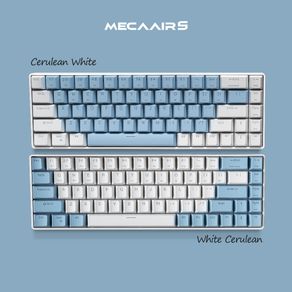 NEW COLOUR Digital Alliance Keyboard Gaming Wireless Meca AIR S Compact Layout 68 Keys Outemu Switch (White Cerulean / Cerulean White)