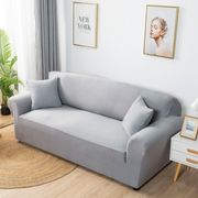 cover sarung sofa polos stretch elastis 1 2 3 seater dudukan - grey 3 seater