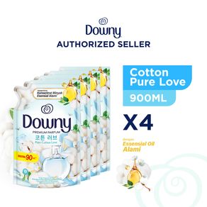 Downy Pelembut dan Pewangi Pakaian Konsentrat Cotton 900ml / Laundry Softener - Paket Isi 4