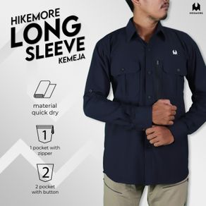 kemeja outdoor hikemore setara consina eiger rei - navy m