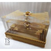 Kotak hantaran / kotak seserahan / box hantaran mika tile 1 set gold