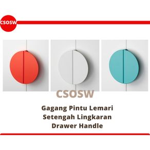Handle Laci Lemari Bulat Setengah Lingkaran BGRPA 1Pasang Gagang Laci Meja Lemari