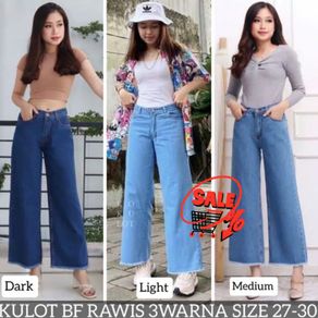celana jeans kulot wanita bisa cod 