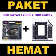 SSD V-GeN PLATINUM 128GB SATA 3 + HDD Caddy 9.5 mm 12.7mm TIPIS TEBAL- DVD Slot to HDD Slot (PAKET)
