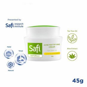 safi naturals acne mattifying cream tea tree oil gr - pelembab waj - 45gr