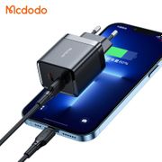 MCDODO Adaptor Kepala Charger Mini Dual Port Type-C Fast Charging 40W iPhone Samsung