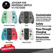 Skull & Co. Nintendo Switch JoyGrip V1 V2 OLED Joycon Charger JoyStick - white