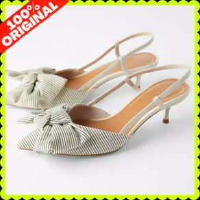 sepatu heels zara wanita original branded store terbaru h322 - beige 40