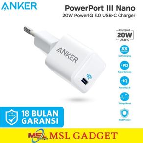 Anker PowerPort III Nano Adaptor Charger 20W Type C PD Fast Charging A2633