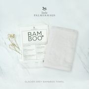 little palmerhaus bam & boo bamboo towel ( 60x120 ) - glacier grey
