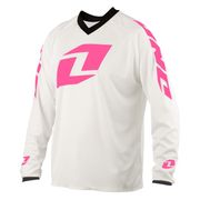 jersey sepeda dan trail one putih hitam - pink s