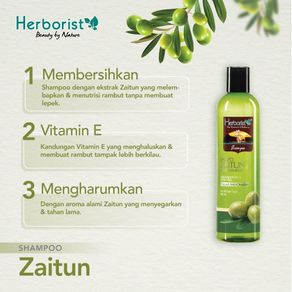 Herborist Shampoo Series| Zaitun | Aloe Vera | Frangipani 250ml