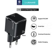 Wall Charger Type C USAMS T42 Fast Charging PD QC 25W Kepala Adaptor