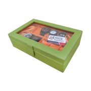 Jogja Craft BJ12GR/ORG Green Orange Watch Box Organizer / Kotak Tempat Jam Tangan Isi 12