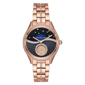 Michael Kors MK3723 Lauryn Crystal Rose Gold Stainless Steel Watch - Jam Tangan Wanita