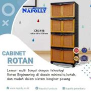 Napolly CRS X48 Lemari Plastik 4 Susun warna Coklat