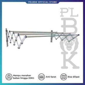 PELBOK Jemuran Handuk Dinding Lipat 75 cm Stainless Anti Karat