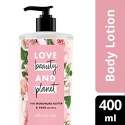 love beauty & planet murumuru butter rose body lotion - 400ml