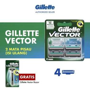 Gillette Isi Ulang Vector Isi 4 Free Gillette Alat Cukur Vector Razor
