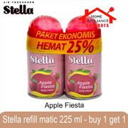 Stella Refill Matic Paket Ekonomis 2 x 225 ml - Beli 1 Gratis 1 Apple Fiesta