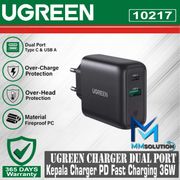 ugreen kepala charger pd type c fast charging 20w - 38w iphone android - 10217 36w black