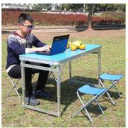 1 Set Meja Kursi Lipat Piknik Outdoor Praktis Camping Meja Makan
