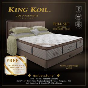 King Koil Kasur Springbed Amberstone Full Set