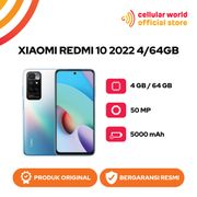 xiaomi redmi 10 2022 4/64gb garansi resmi indonesia - carbon grey