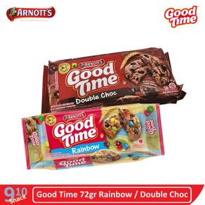 snack cookies good time 72gr rainbow / double choc - double choc
