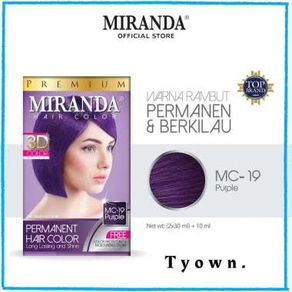 perawatan rambut Miranda Hair Color Cat Rambut Permanen MC19 Purple 30ml