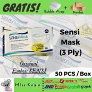 Masker Sensi Mask 3-Ply Earloop Surgical Double Filter Isi 50 Pcs Ori