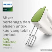 Philips Hand Mixer HR1552 5 Tombol Kecepatan 2 Pengaduk 170 Watt