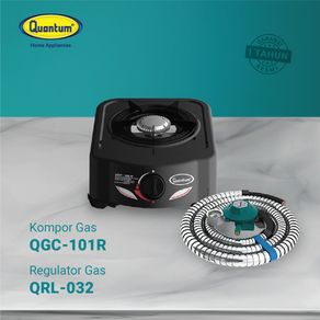 Paket Kompor Quantum 1 Tungku QGC 101 R dan Regulator Quantum QRL 032